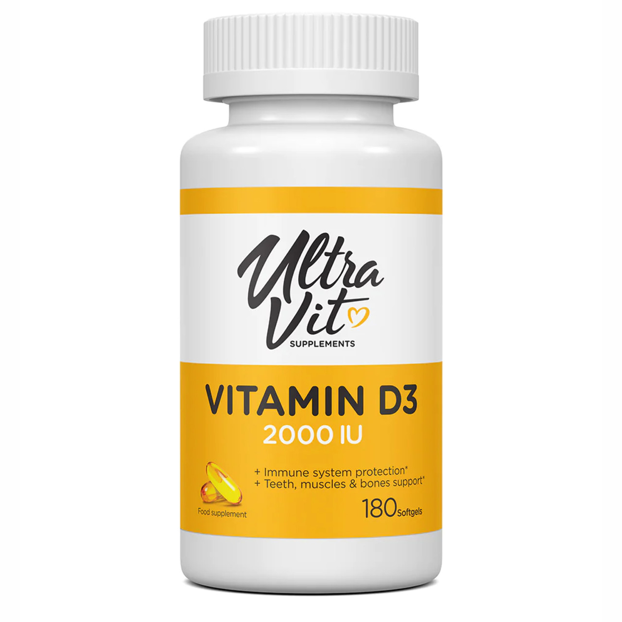 Вітамін Д3, Vitamin D3 2000 IU - 180 softgels