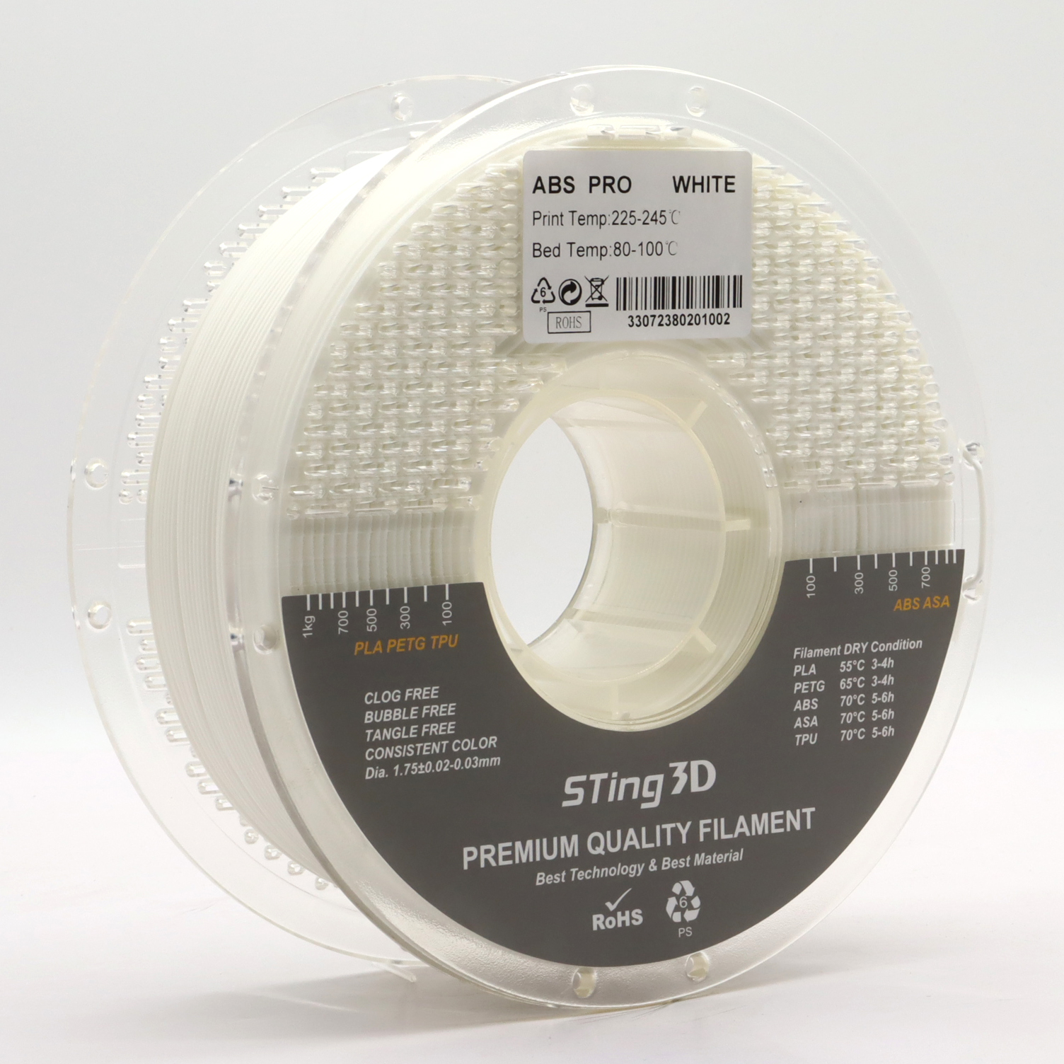 ABS Pro Білий 1.75 mm 1кг