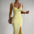 Elegant Sleeveless Slit Dress For Women | Trendy Back Tie Slit Dress