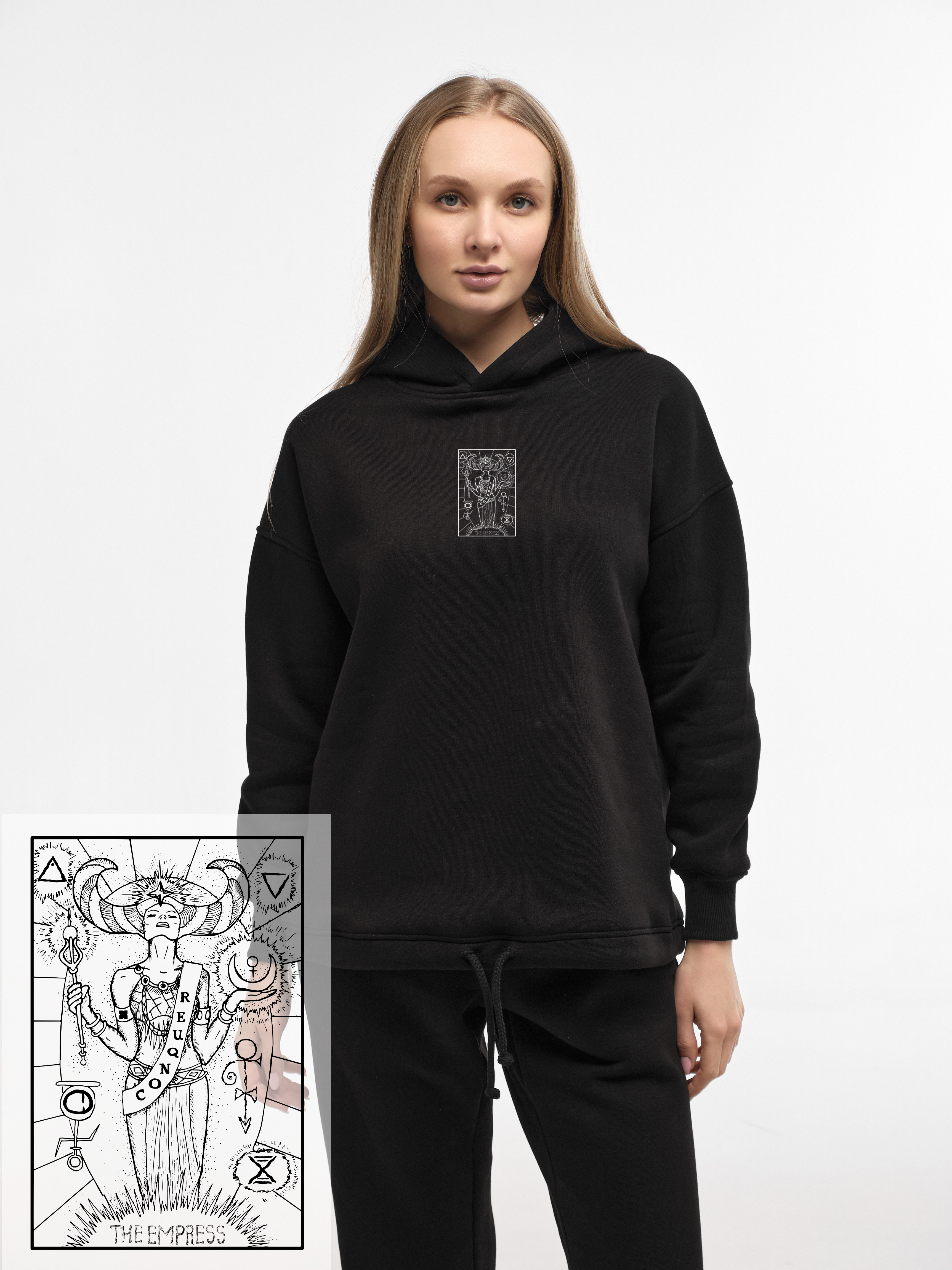 HOODIE TAROT "THE EMPRESS" | LACE | BLACK EMOTION | XH2