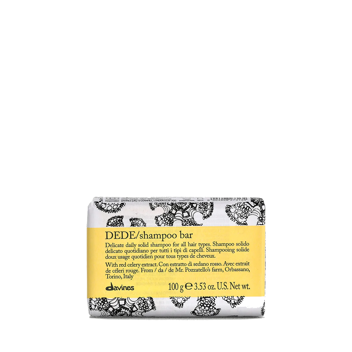 Твердий шампунь для делікатного очищення волосся, DEDE shampoo bar  100 г