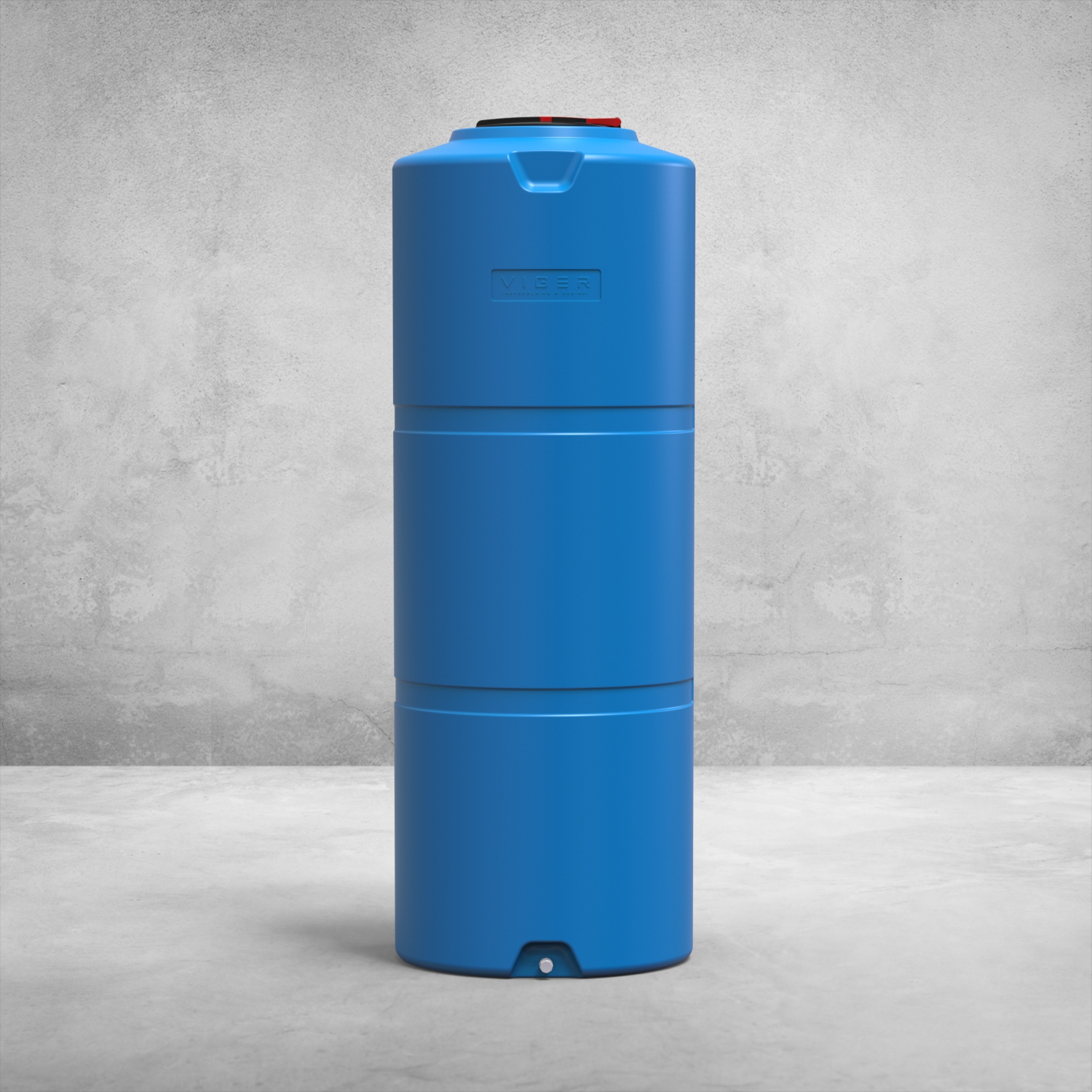 Пластикова ємність 2000 літрів, стандарт, блакитна