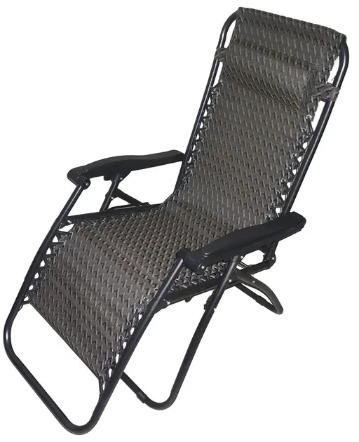 Садове Крісло Шезлонг до 120 кг Складаний Шезлонг для Дачі Zero Gravity XXL (з підстакаником)