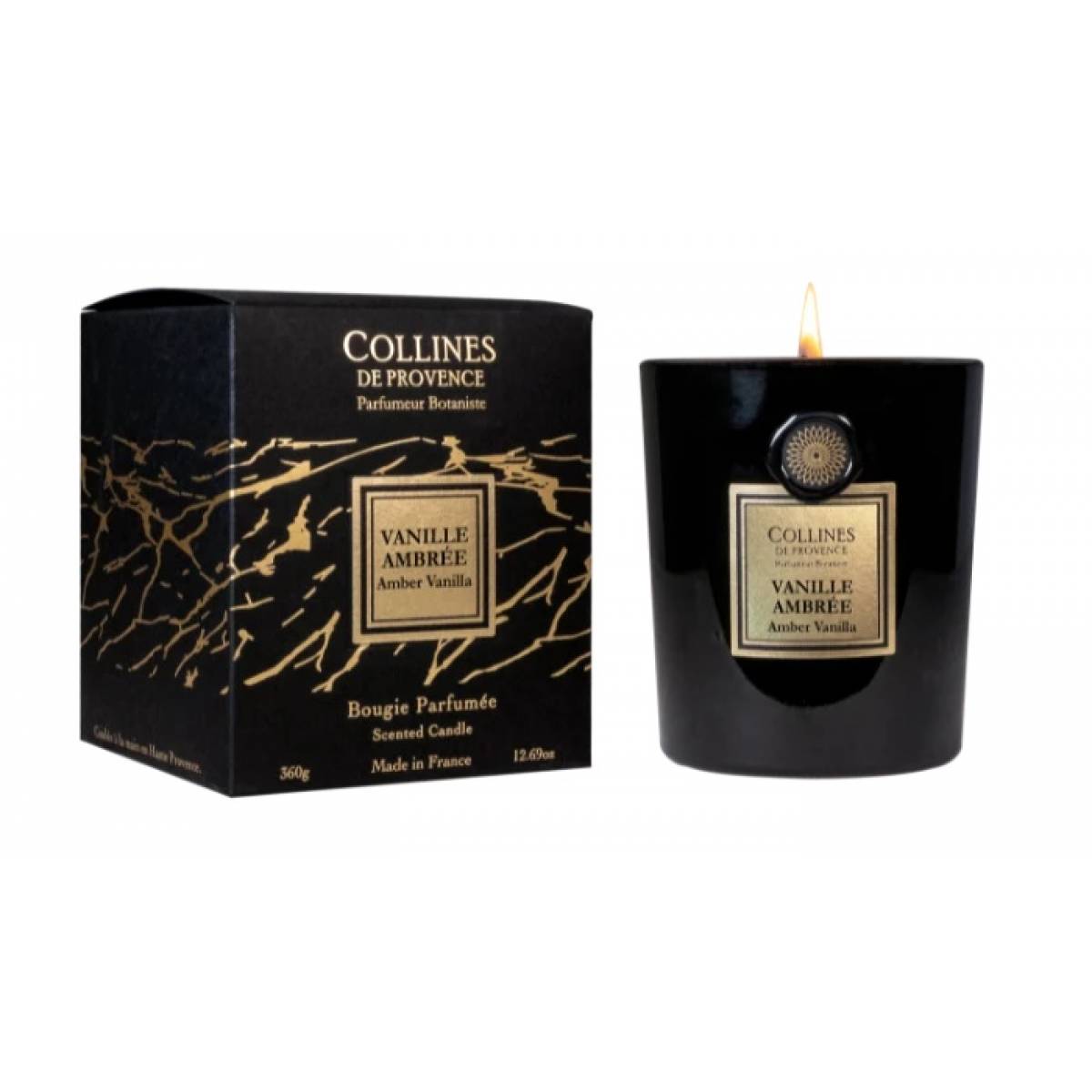 Свічка Collines de Provence Амбра-ваніль 360г