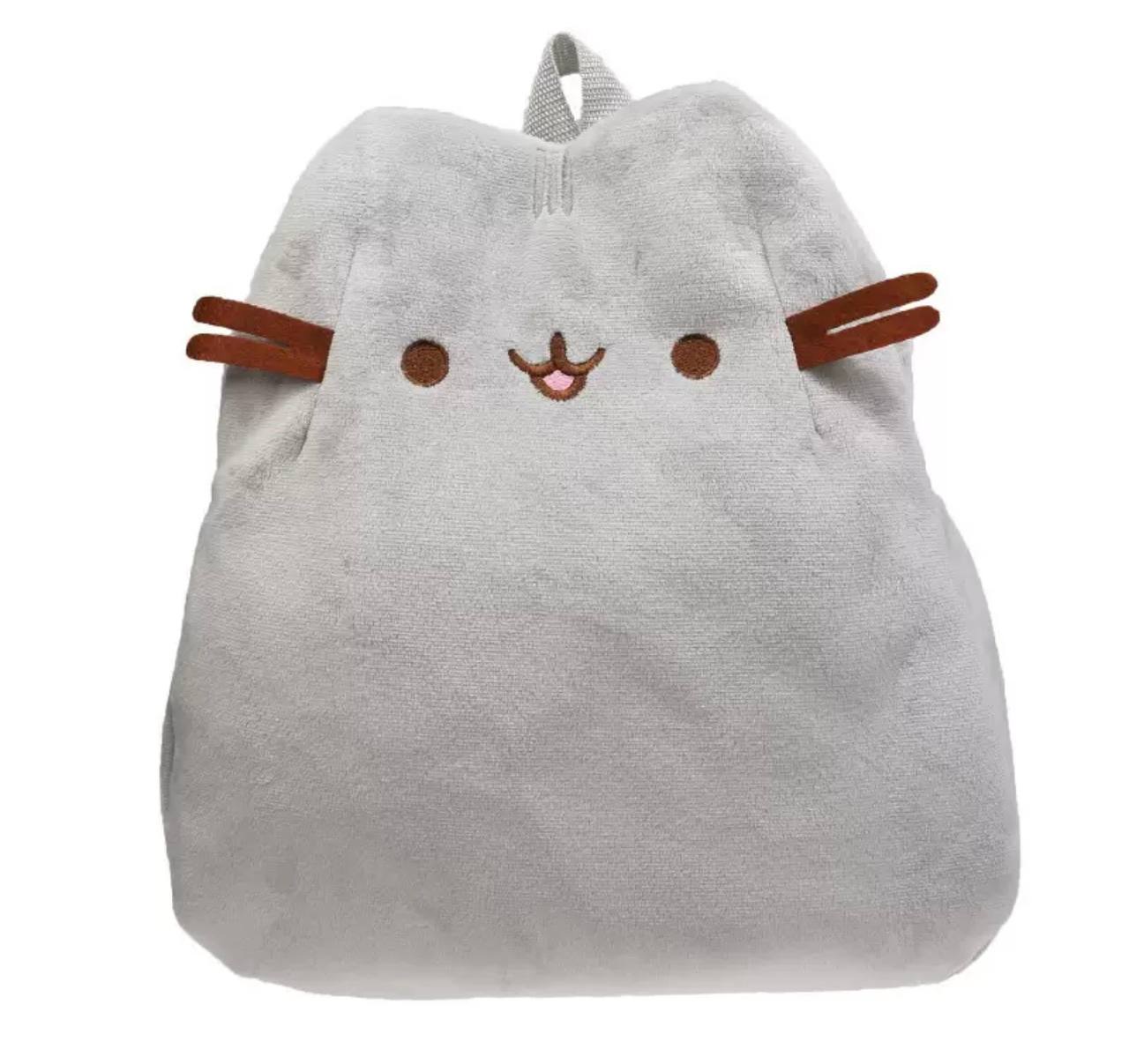 М'який плюшевий рюкзак кіт Пушин, Pusheen, сірий
