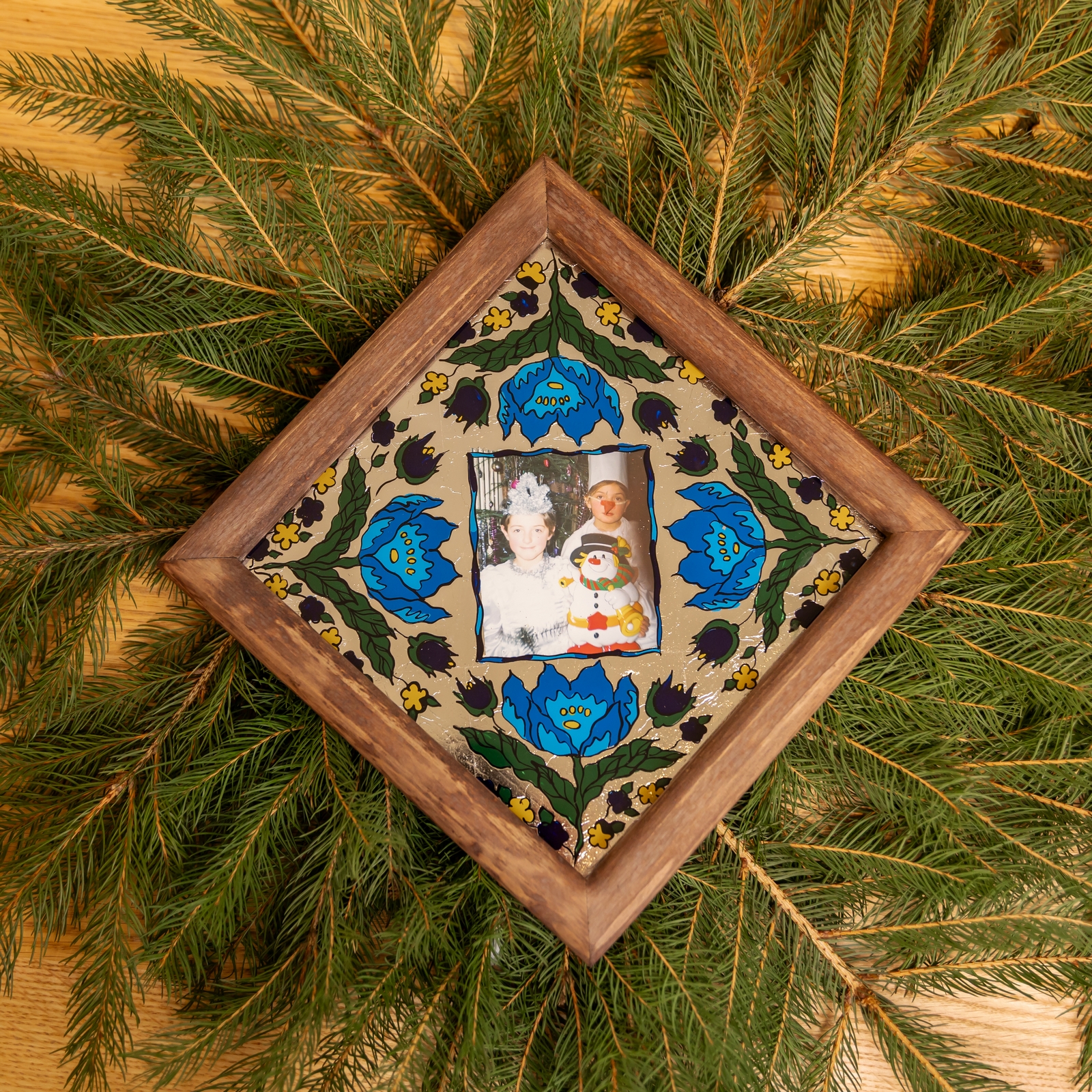 Мальована рамка на стіну, 22х22 см