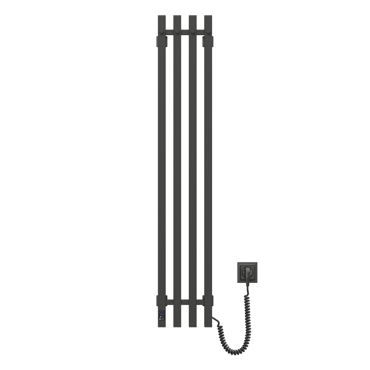 Рушникосушка електрична NAVIN Levante 210×1200 Sensor права, чорний муар