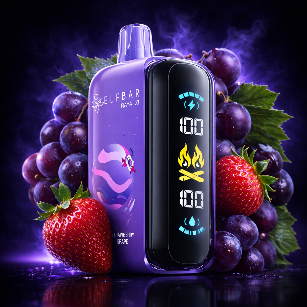 Ельф RAYA D3 25000 Strawberry Grape (Полуниця Виноград)