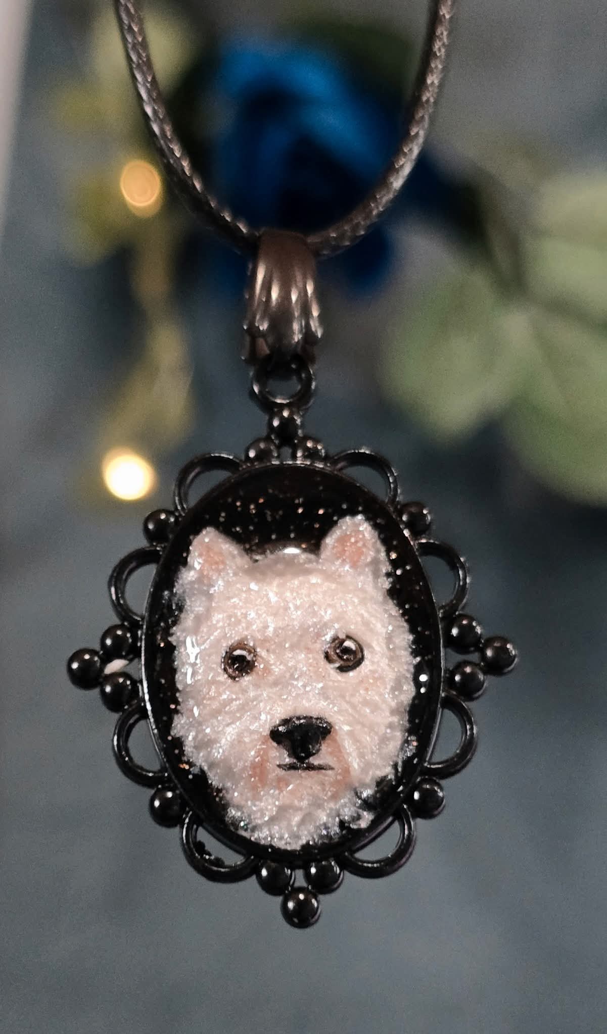 Dog Cameo Necklace