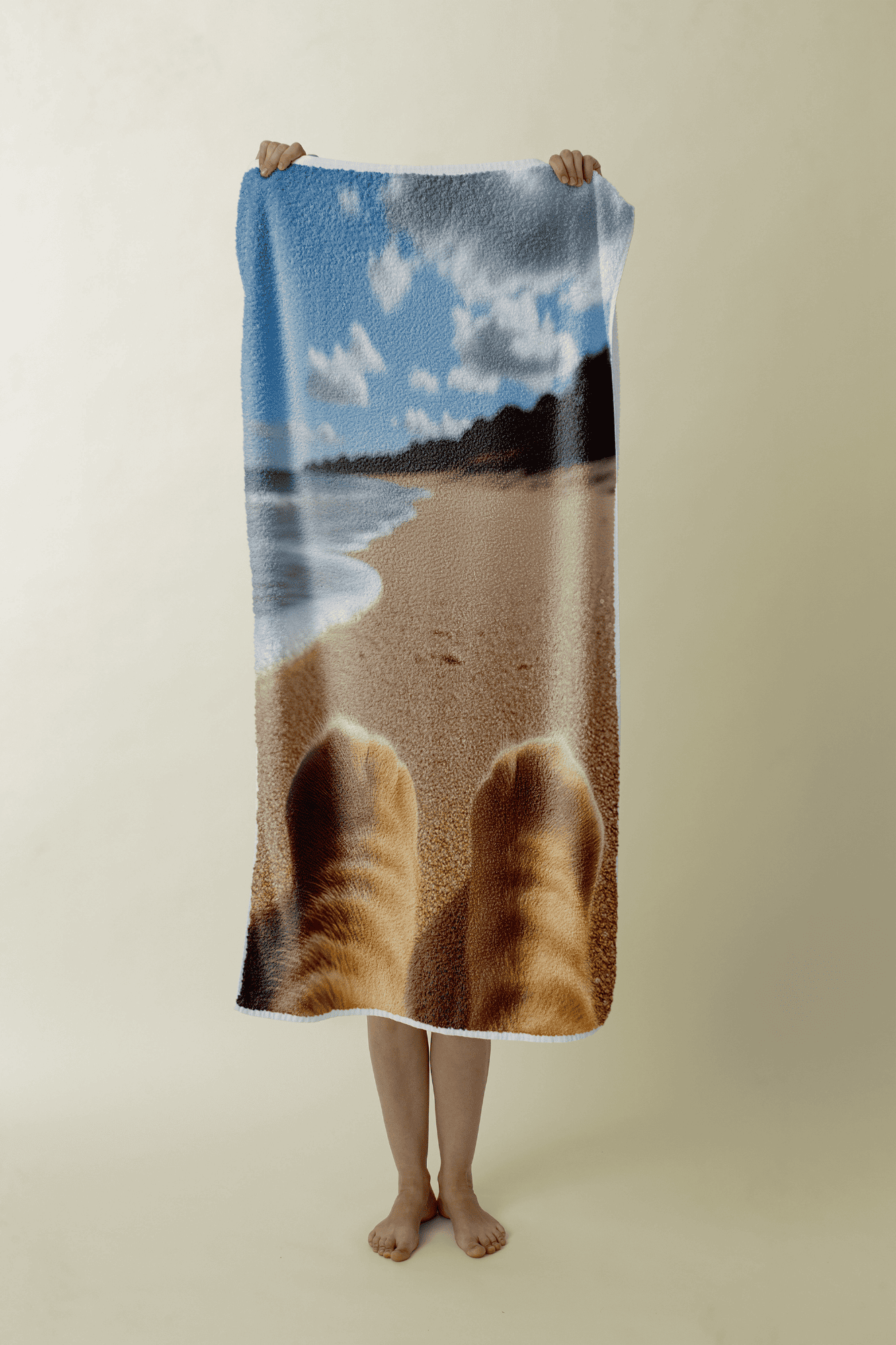 Рушник "Лапки та пляж"