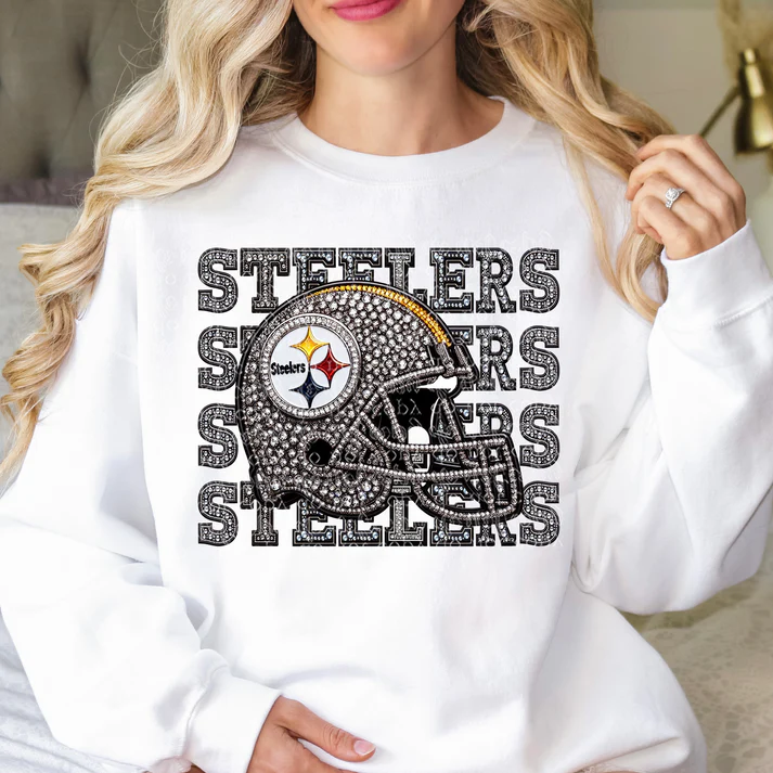Steelers Faux Rhinestones Sweatshirt