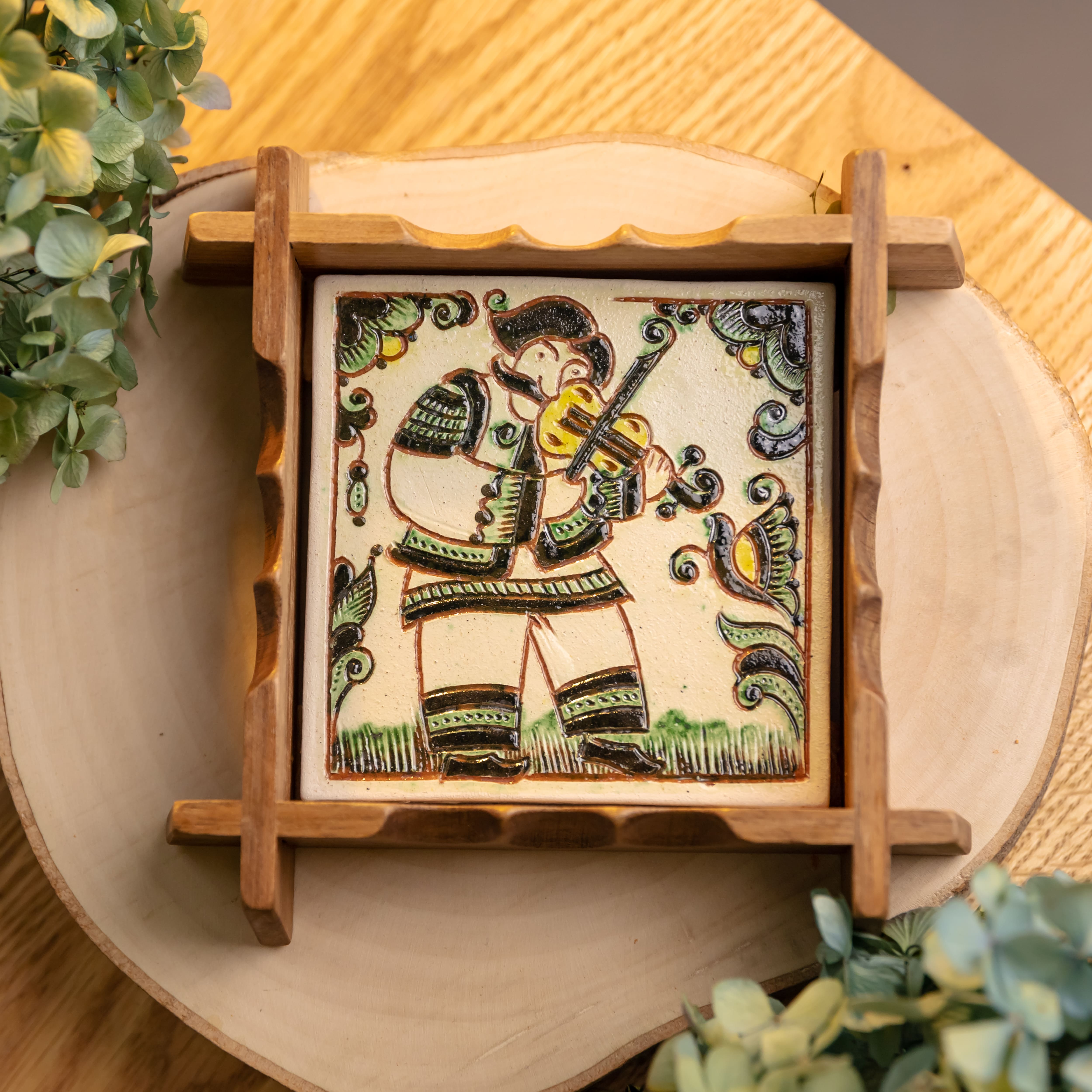 Плиточка у рамці "Скрипаль", 15*15 см