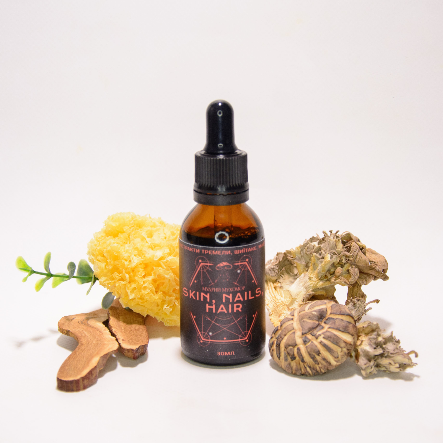 5n. Смесь жидких грибных экстрактов для здоровья кожи, волос и ногтей (БЕЗ АЛКОГОЛЯ)