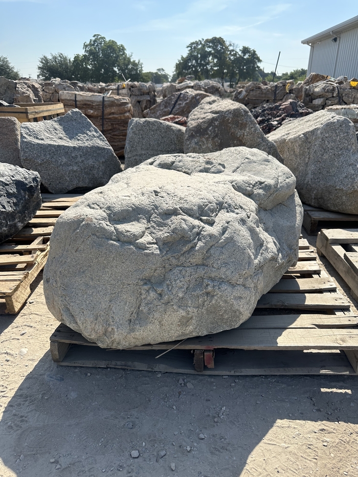 White Granite Boulder