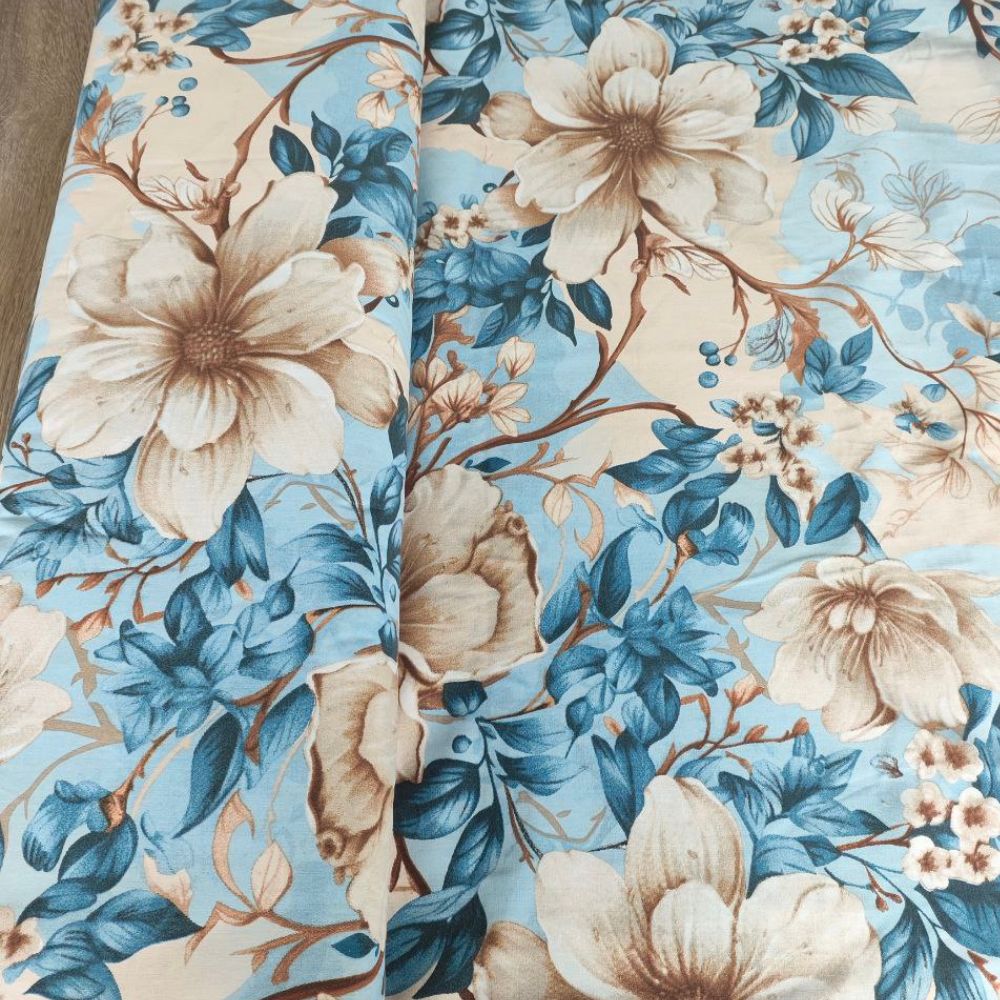 Тканина Голд Euro - Магнолія синій лист