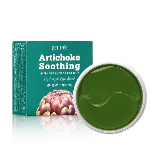 Гідрогелеві заспокійливі патчі під очі з екстрактом артишоку PETITFEE Artichoke Soothing Eye Mask 60шт