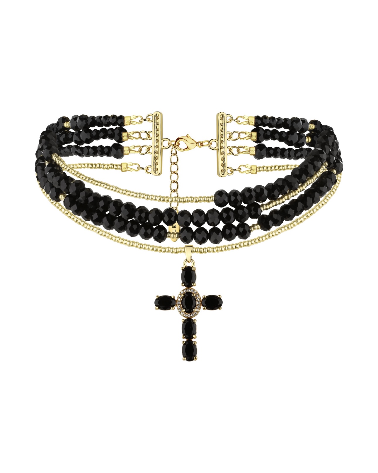 DIAMOND CROSS necklace dark