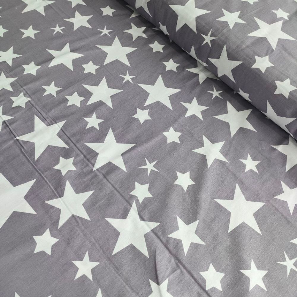 Тканина Голд Euro - Зірка на сірому
