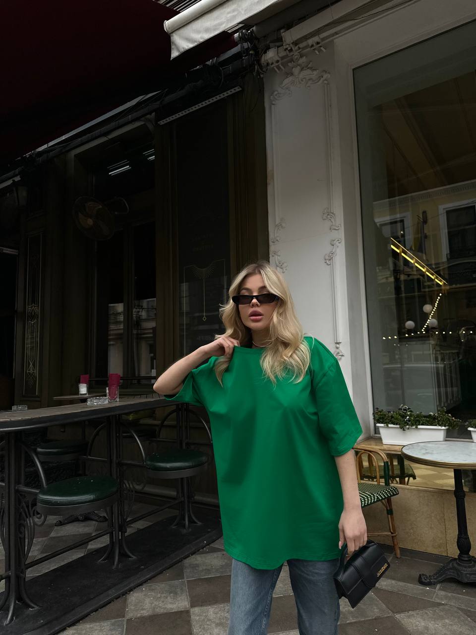 Футболка в зеленому кольорі якісна фурнітура 90 % бавовна