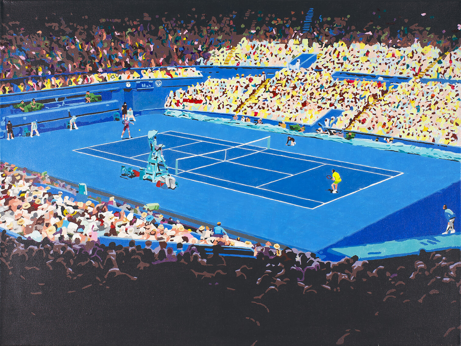Tennis, 60x80 cm, original acrylic painting on canvas