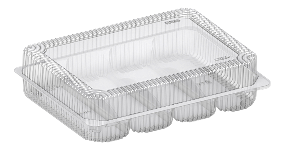 Пластикова коробка для десертів ІТ-534, 182×242 мм, 300 шт