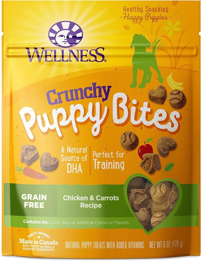 Wellness Crunchy Puppy Bites Natural Grain-Free Treats for Training