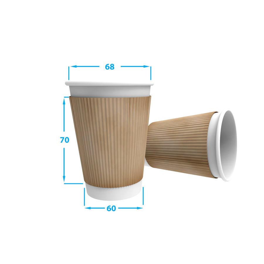 Термопояс гофро на склянку для чаю 100 шт, 013300017