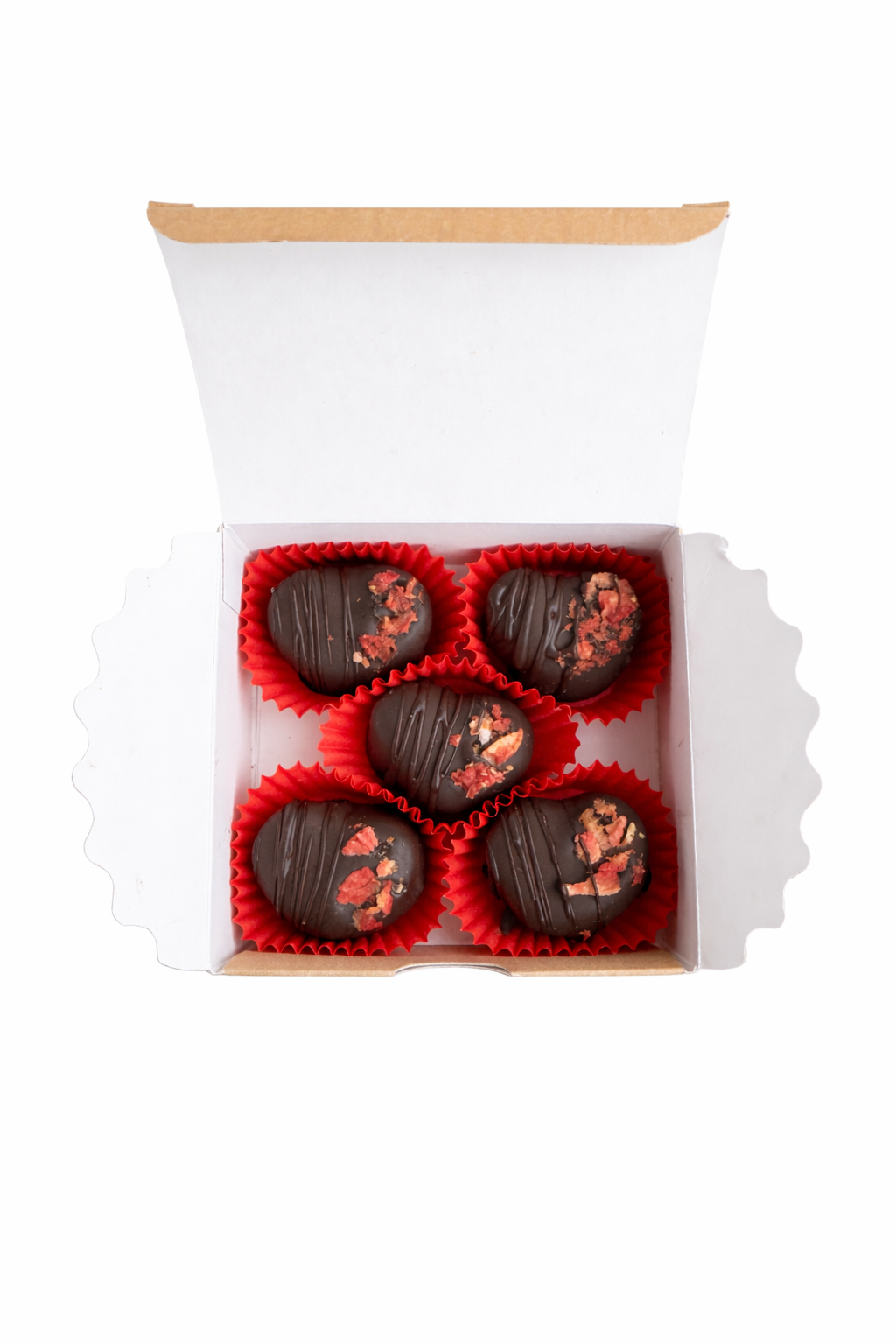 Набір "5 сердець" з подвійною начинкою (Марципан/Трюфель)