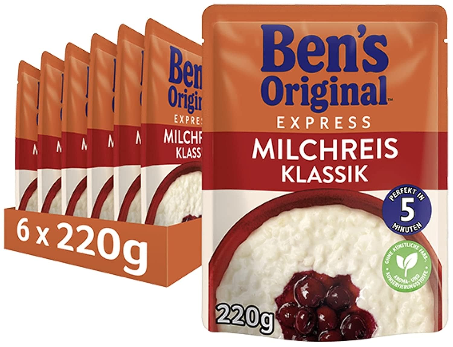 Ben's Original Express Milchreis Klassik Миттєвий Класичний Молочний Рис 220 г - 1 шт