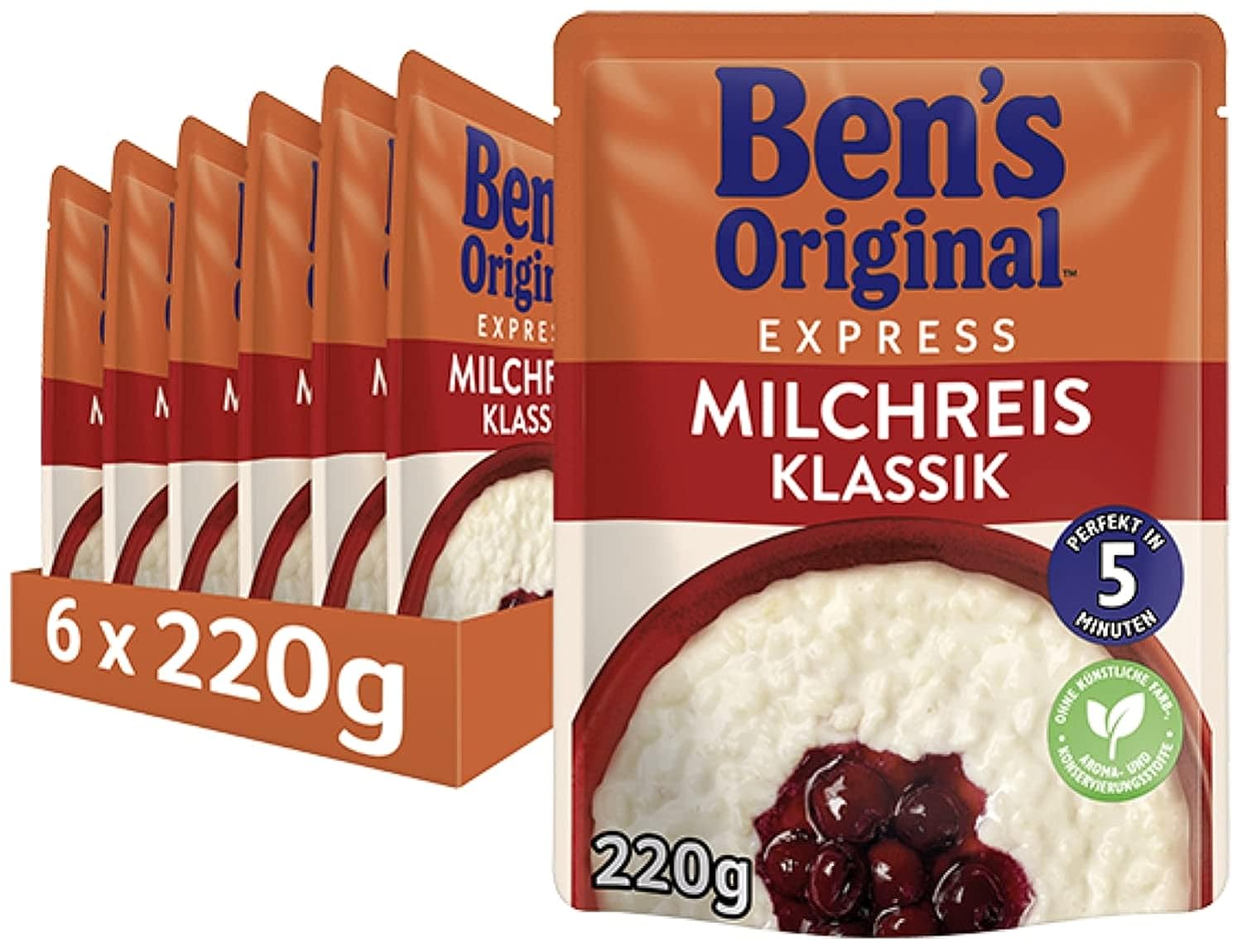 Ben's Original Express Milchreis Klassik Миттєвий Класичний Молочний Рис 220 г 1 шт