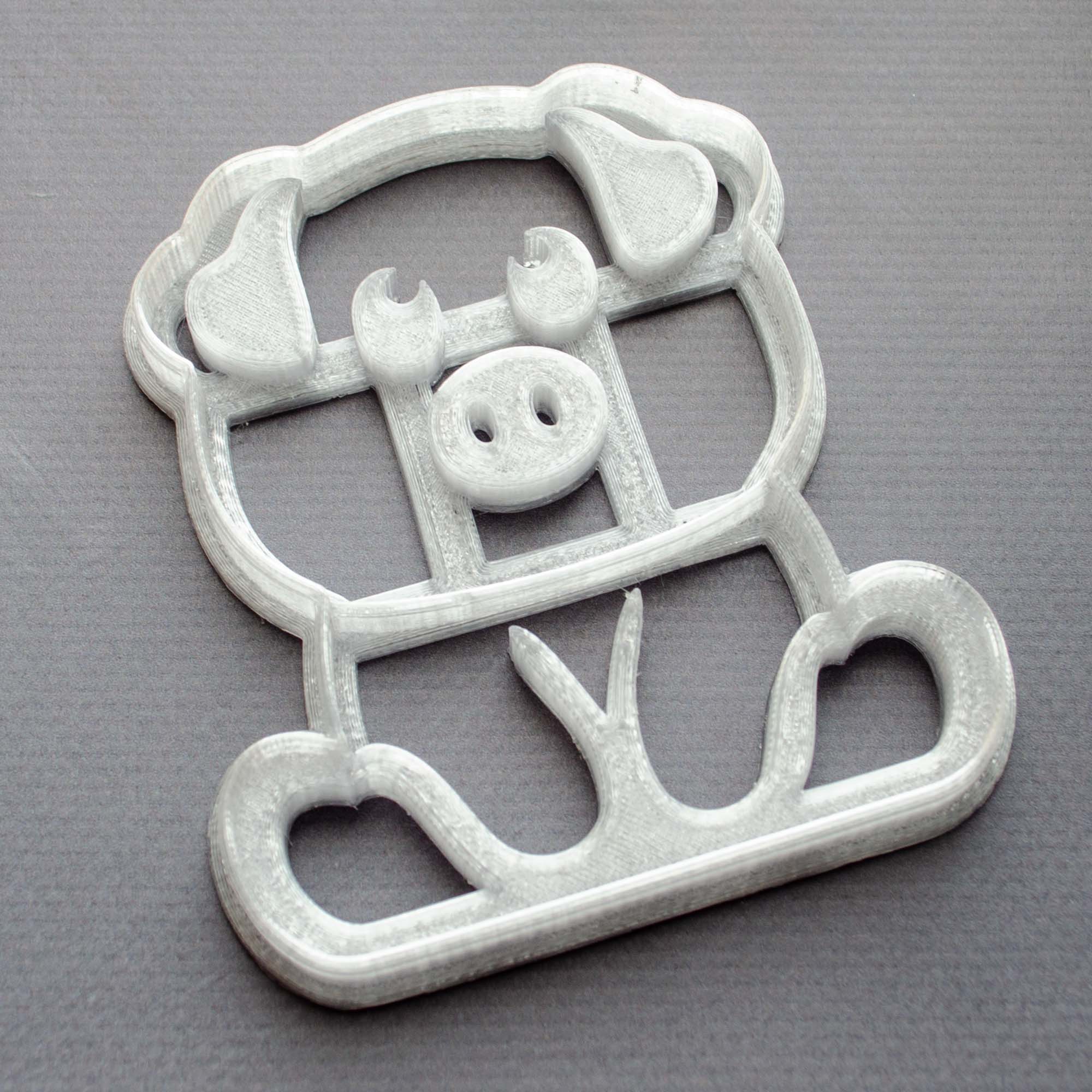 Пластикова вирубка (форма, каттер) для пряників і печива Порося, 10х9 см