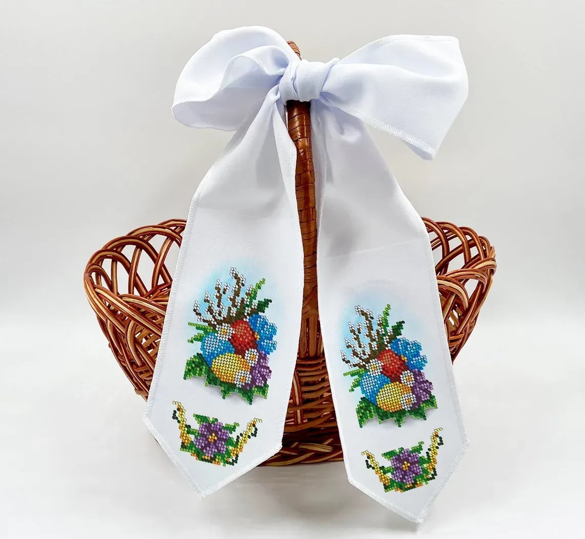 Великодній бант для вишивання бісером