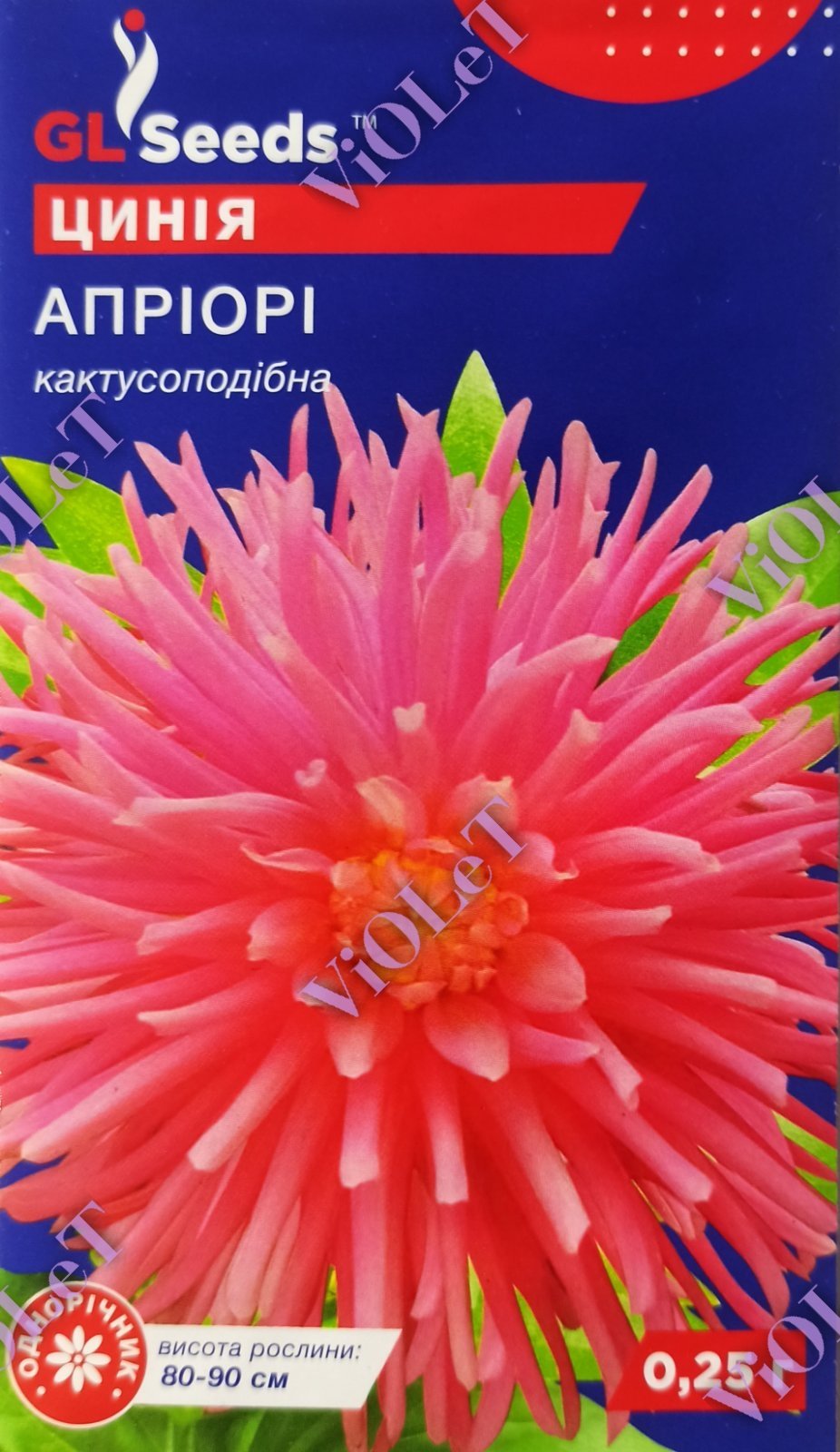 Цинія Апріорі кактусоподібна, 0,25 г GL Seeds