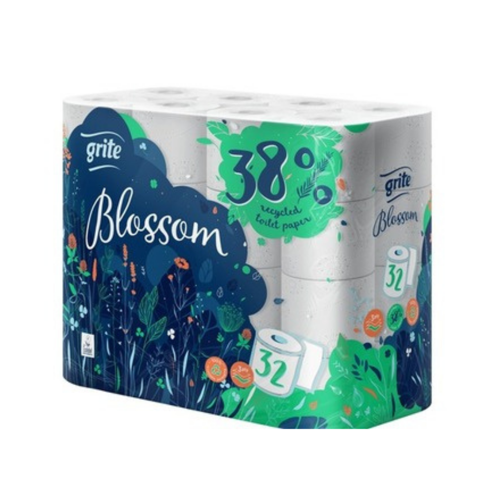 Туалетний папір ОПТОМ Grite Blossom, 16.2 м, 3 шар, 32 рул/уп