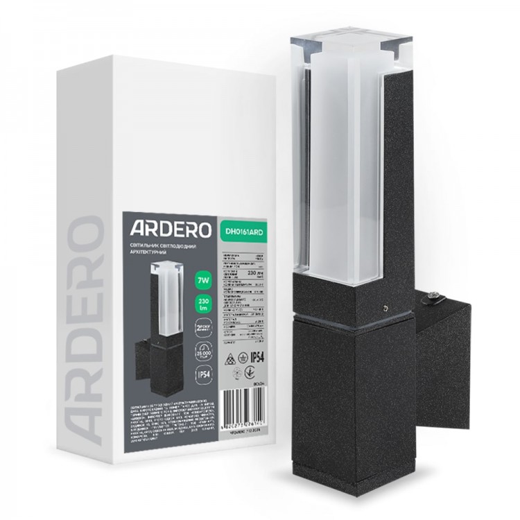 Архітектурний накладний світильник Ardero DH0161ARD 7Вт 3000K чорний