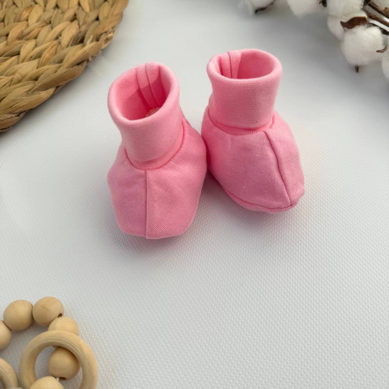 Дитячі пінетки для новонароджених на резинці — пінетки з інтерлоку для немовлят