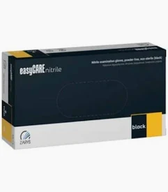 Нітрилові неопудрені рукавички easyCare Nitrile Gloves Black 