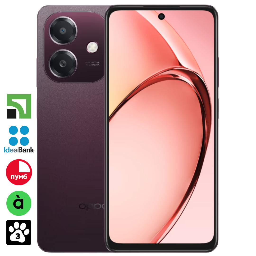 Смартфон Oppo A3x 4/128GB Nebula Red + скло та чохол у подарунок