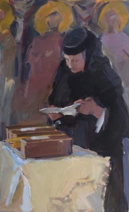 Prayer, 2018, 80х40 sm, oil on canvas
