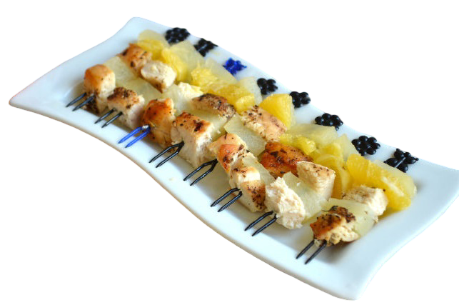 Канапе з куркою і ананасом