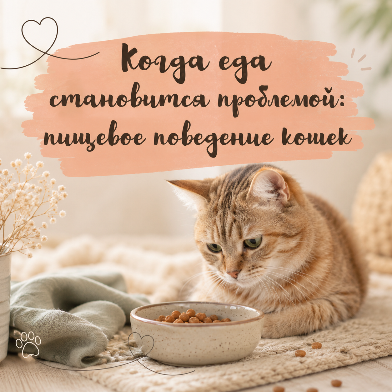 Когда еда становится проблемой: пищевое поведение кошек