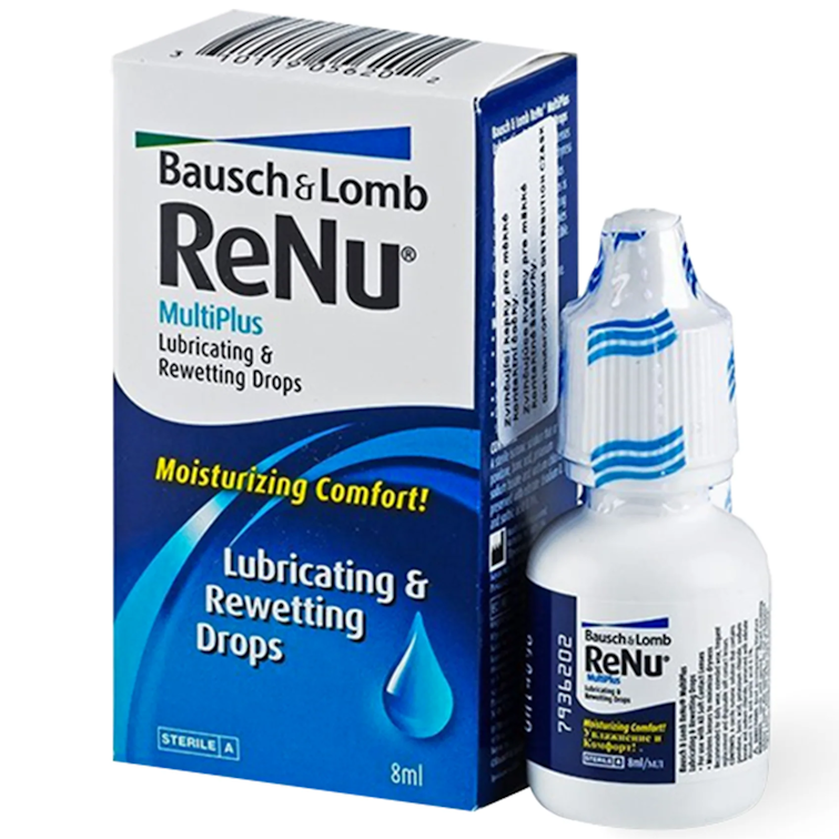 ЗВОЛОЖУЮЧІ КРАПЛІ BAUSCH & LOMB RENU MULTIPLUS (8 мл.)