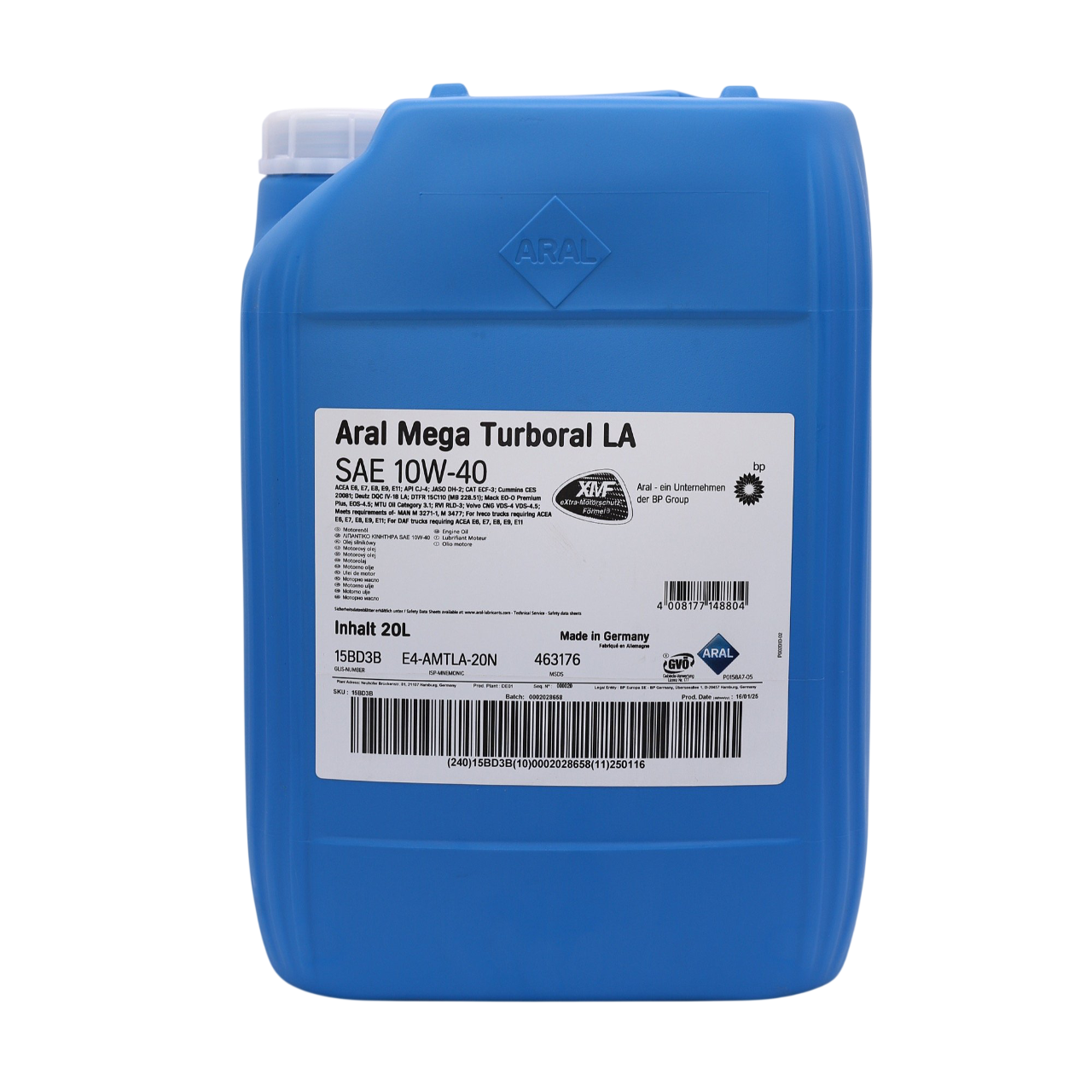 Олива моторна Aral MegaTurboral LA 10W-40 20L