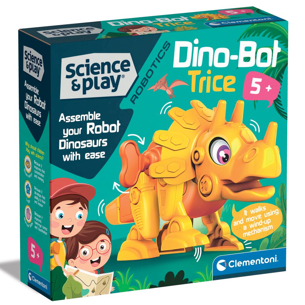 Робот-конструктор Clementoni "Dino Bot Triceratops", серія "Science & Play"