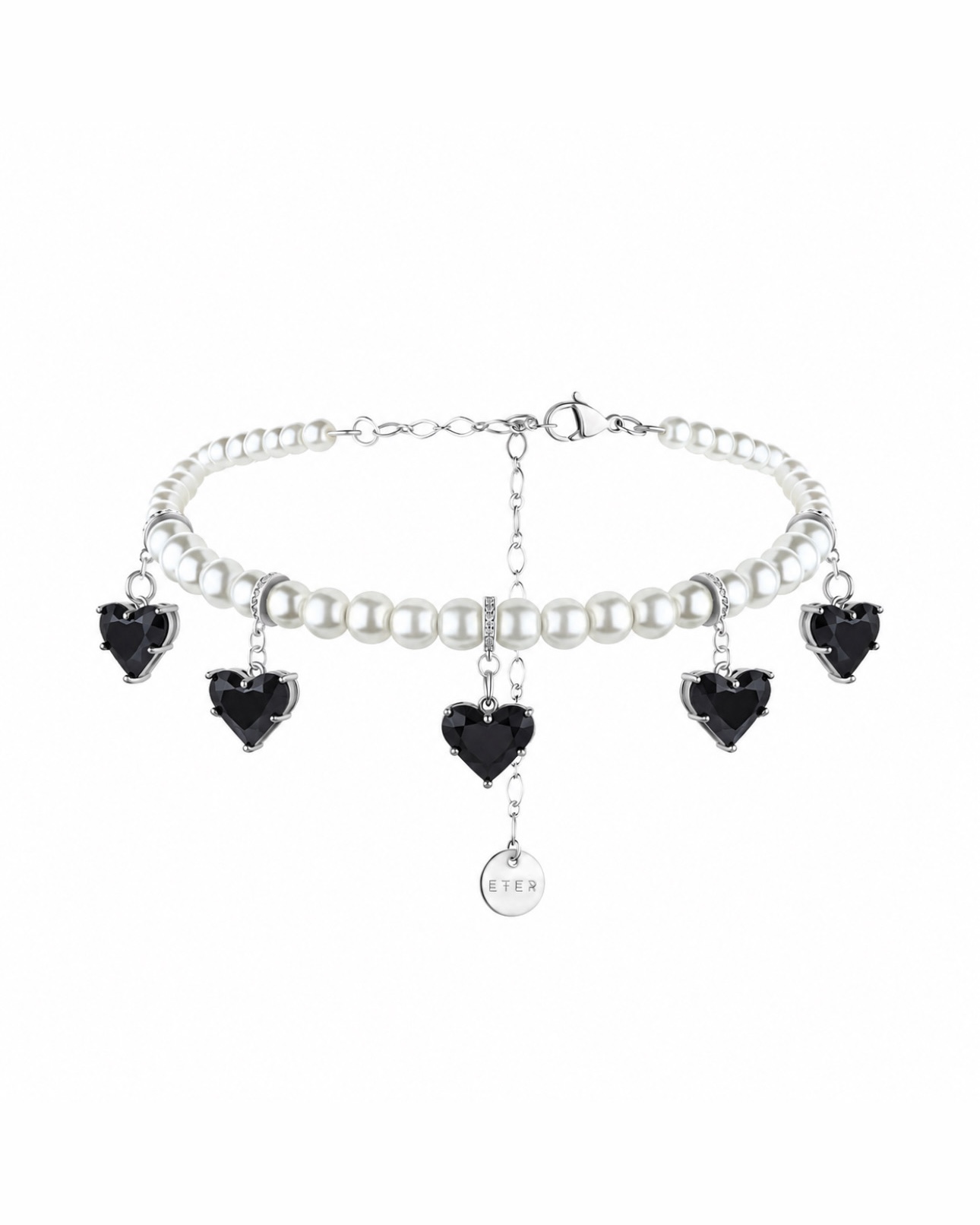 CRISTAL HEART dark necklace