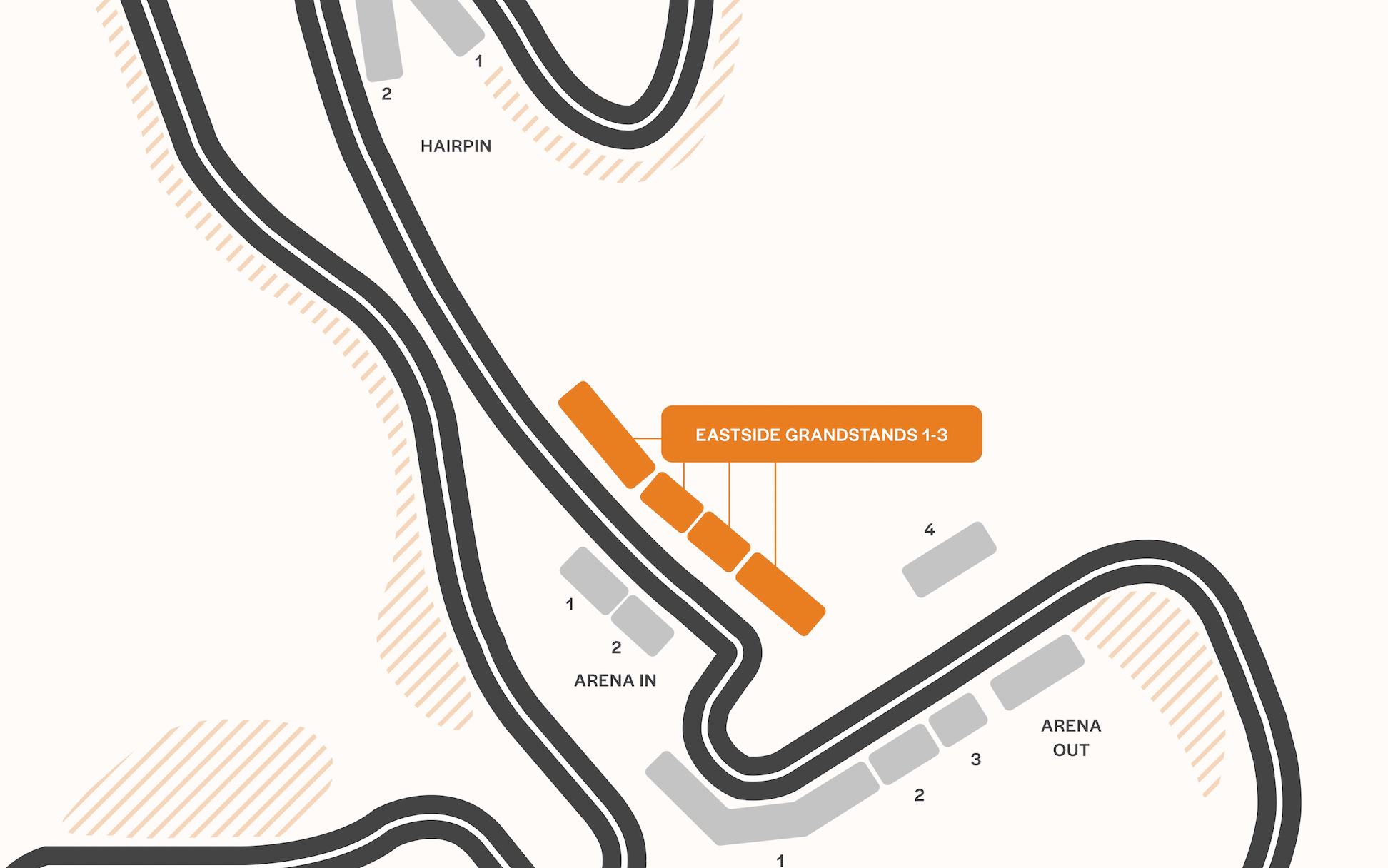 FULL WEEKEND EASTSIDE GRANDSTANDS 1-3