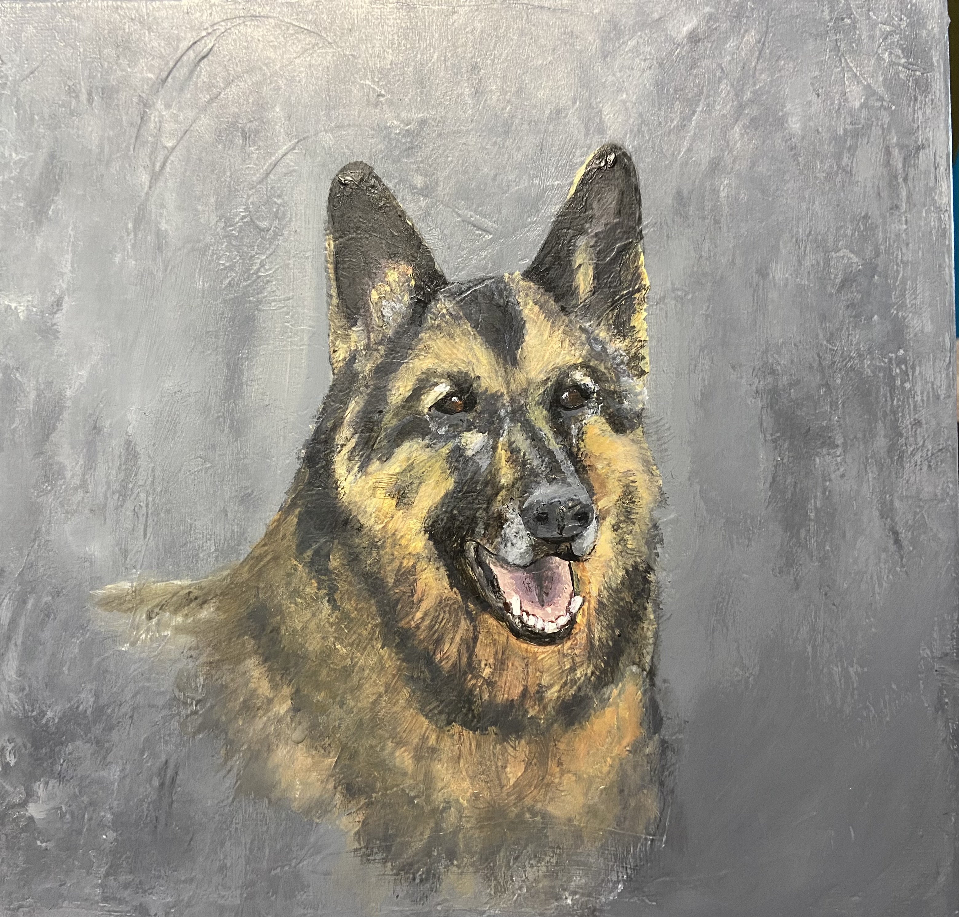 German Shepherd - Original Acrylic Painting