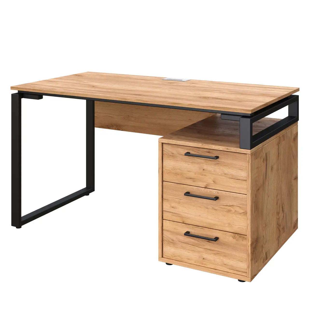 Стіл з тумбою L A, стіл комп'ютерний, письмовий стіл 1350/700/750 мм., стіл Лофт