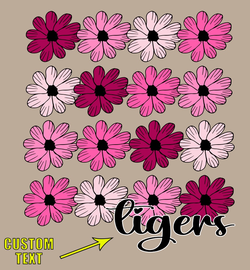 Custom Pink Flower Spirit Wear