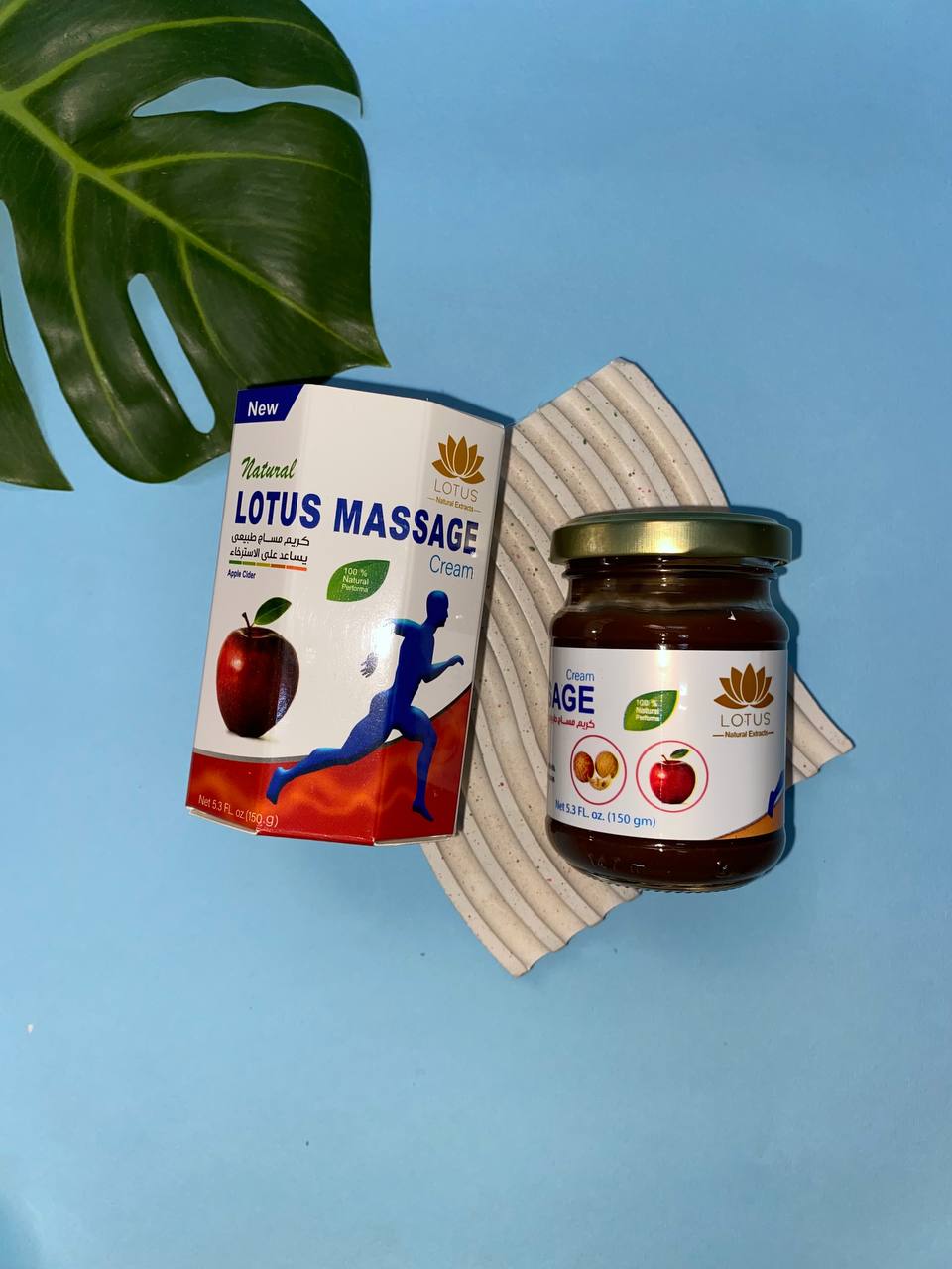 Lotus Massage Apple Cider Vinegar Лотус Мазь із яблучним оцтом від варикозу 150 г